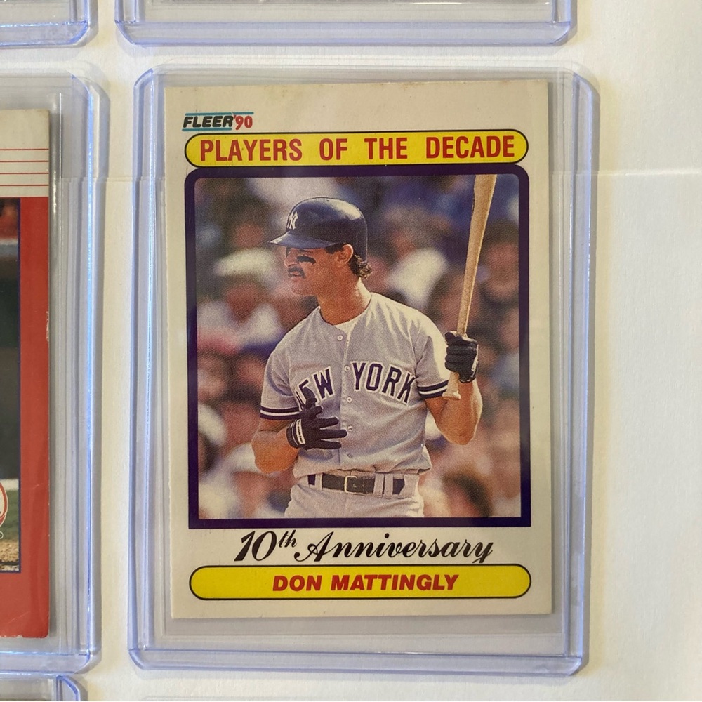 Lot of 9 Vintage 80s-90s Don Mattingly Baseball Cards New York Yankees - Picture 14 of 16